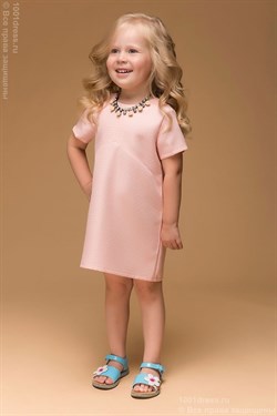  Детское розовое платье с короткими рукавами